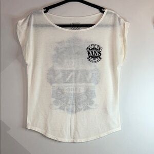 Vans Cream Relaxed Short Sleeve Tee